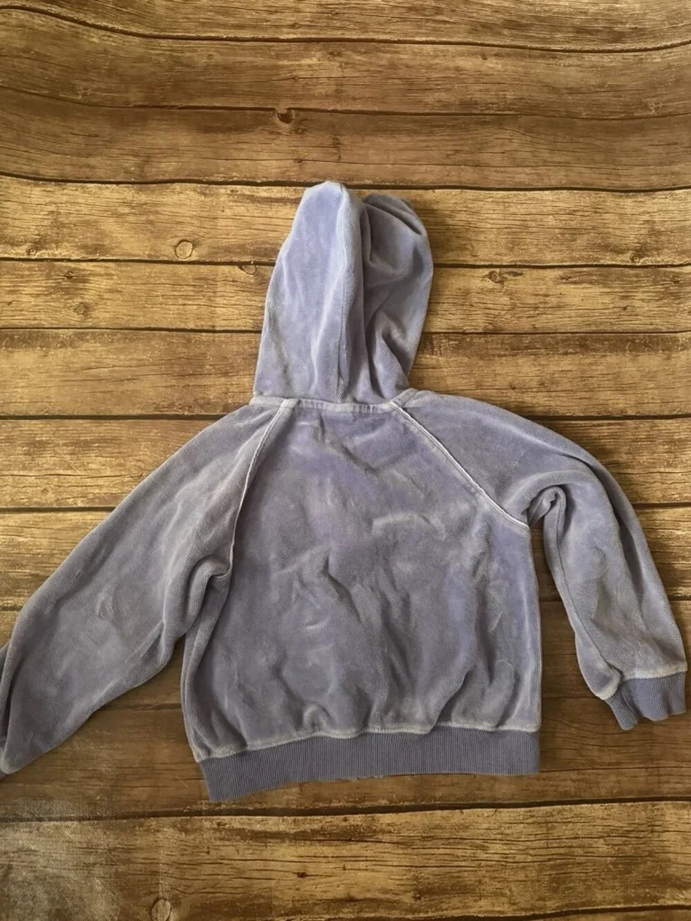 Girl’s Osh Kosh Purple Velour Zippered Hoodie Jacket Sweatshirt Size 5